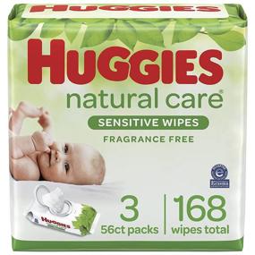 img 4 attached to Huggies Natural Care Sensitive Baby Diaper Wipes, Unscented, Hypoallergenic - 9 Flip-Top Packs (504 Wipes Total) - Gentle and Effective Baby Wipes