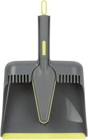 img 4 attached to 🧹 Efficient Cleaning: Casabella Wayclean Handheld Angled Dustpan and Brush Set - Medium Size, Gray, 1-Pack - Green and Taupe