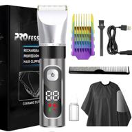 🔌 professional cordless hair clippers for men, women & children - spanrde electric hair cutting kit with easy color-coded guide combs logo