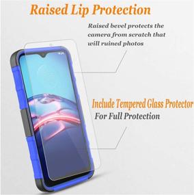 img 1 attached to 📱 Circlemalls - T-Mobile Revvl 5G Phone Case with Tempered Glass Screen Protector - Blue