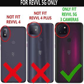 img 3 attached to 📱 Чехол для телефона T-Mobile Revvl 5G от Circlemalls с защитным закаленным стеклом для экрана - синий