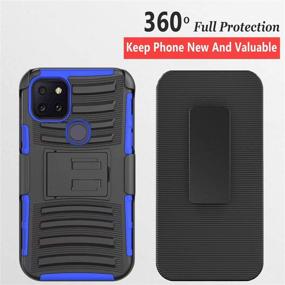 img 2 attached to 📱 Circlemalls - T-Mobile Revvl 5G Phone Case with Tempered Glass Screen Protector - Blue