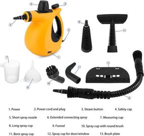 img 2 attached to Powerful Handheld Steam Cleaner with 9-Piece Accessory Set - All-Natural, Chemical-Free Cleaning for Home, Kitchen, Auto & Patio