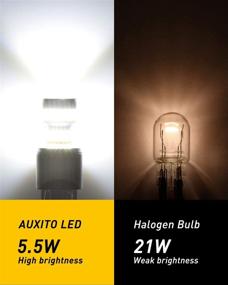 img 1 attached to AUXITO 2600 Lumens 7440 7443 LED Bulbs - T20 7441 7444 High-performance LED Light Bulbs for Backup Reverse Light Tail Brake Blinker Lights, 6000K Xenon White