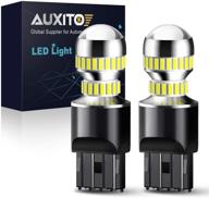 auxito 2600 lumens 7440 7443 led bulbs - t20 7441 7444 high-performance led light bulbs for backup reverse light tail brake blinker lights, 6000k xenon white logo