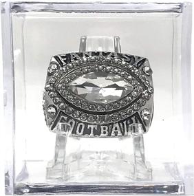 img 2 attached to Silver Tone Legacy Rings Fantasy Football Championship Ring Set of 2021, 2020, 2017-2019 - Complete with Display Case