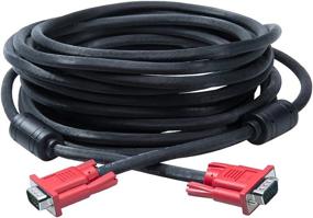 img 4 attached to 💻 DTECH 25ft VGA Cable with Dual Ferrite Cores - High-Quality 15 Pin SVGA Cord for Computer Monitor, Laptop, Projector (25 Feet, Black)