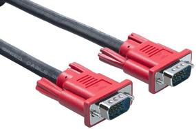 img 2 attached to 💻 DTECH 25ft VGA Cable with Dual Ferrite Cores - High-Quality 15 Pin SVGA Cord for Computer Monitor, Laptop, Projector (25 Feet, Black)