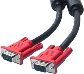 img 1 attached to 💻 DTECH 25ft VGA Cable with Dual Ferrite Cores - High-Quality 15 Pin SVGA Cord for Computer Monitor, Laptop, Projector (25 Feet, Black)