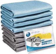 premium airlab microfiber glass cleaning rags - lint free cloths for crystal clear surfaces - 8 pack (12'' x 16'') logo