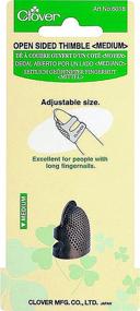 img 3 attached to 🍀 Clover Metal Open-Sided Thimble, Medium: Enhanced Comfort and Precision for Seamless Sewing