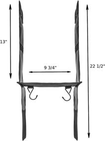 img 2 attached to Расширьте свое пространство с органайзером для подвешивания полки в шкафу - 2 крючка и 4 маленьких кармашка включены!