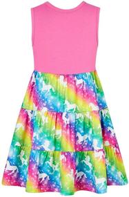 img 3 attached to 🦄 Captivating Rainbow Unicorn Sundress for Girls: Sleeveless & Colorful Girls' Clothing