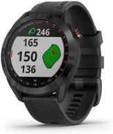 renewed garmin approach s40: stylish gps golf smartwatch with touchscreen display, lightweight and sleek in black logo