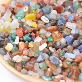 img 3 attached to 🪨 SUIMANAO NINGYE 1.1lbs Mixed Agate Stone Tumbled Stones: Decorative Rocks for Succulents, Aquariums, Vases, and Air Plants