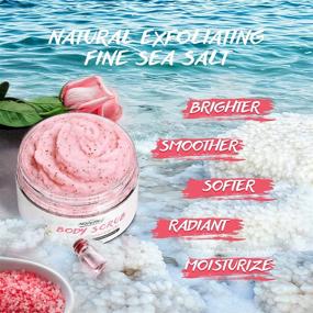 img 1 attached to 🌹 Revitalize Your Skin with Rose Body Scrub: Natural, Organic Dead Sea Salt + Anti-Aging + Exfoliation + Moisturizing Benefits for Hand, Feet, and Skin