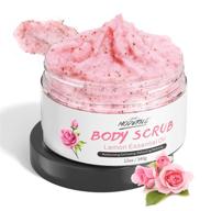 🌹 revitalize your skin with rose body scrub: natural, organic dead sea salt + anti-aging + exfoliation + moisturizing benefits for hand, feet, and skin logo