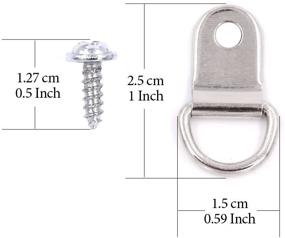 img 3 attached to 🖼️ ”Rustark 110Pcs Silver Metal D Ring Picture Hangers: Efficient Frame Hanging Solution with Screws for Various Artworks”