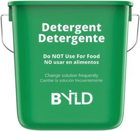 img 2 attached to BYLD - Sanitizing and Detergent Commercial Cleaning Bucket - 3 Quart Cleaning Pail - Red and Green (Set of 2)