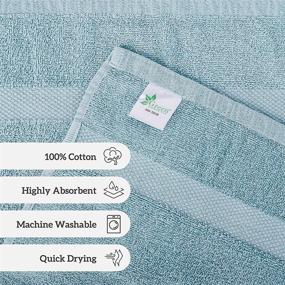 img 1 attached to 🛀 Green Lifestyle: Canal Blue 6 Pack Luxurious 500 GSM 100% Ring Spun Cotton Bath Towels Set – Highly Absorbent, Super Soft, Quick Dry Spa Quality Towels