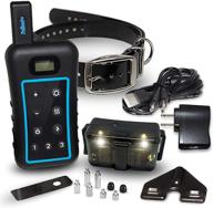 🐶 advanced dog training collar with remote - led night light, shock, vibration, anti-bark & beep modes - ¾ mile long range waterproof e-collar, trains 3 dogs - size options for medium, large, small dogs logo