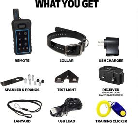 img 2 attached to 🐶 Advanced Dog Training Collar with Remote - LED Night Light, Shock, Vibration, Anti-Bark & Beep Modes - ¾ Mile Long Range Waterproof E-Collar, Trains 3 Dogs - Size Options for Medium, Large, Small Dogs