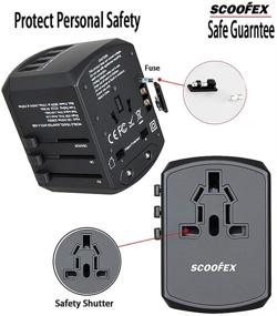 img 3 attached to Универсальный адаптер для путешествий с 4 USB-портами для США 🌍 EU UK AUS - эффективный международный преобразователь розетки и зарядное устройство для стены.