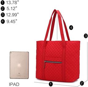 img 2 attached to Quilted Cotton Shoulder Lightweight Everyday Women's Handbags & Wallets and Shoulder Bags