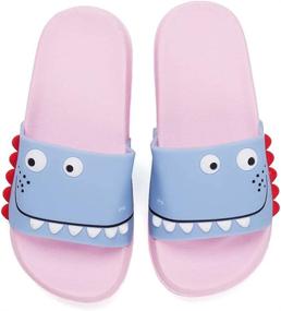 img 4 attached to 🦖 Maybolury Anti-Slip Dinosaur Sandals for Boys - Slippers Shoes