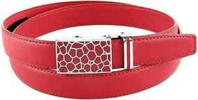 img 4 attached to 👩 BPstar Women's Ratchet Leather Belt with Adjustable Sliding Buckle - Perfect for Dress/Jeans