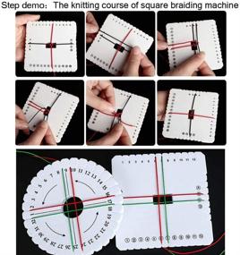 img 2 attached to 📿 4Pcs Comidox DIY Handmade Bracelet Braided Weaving Board: Round Square Kumihimo Beading Cord Disc Disk Braiding Plate