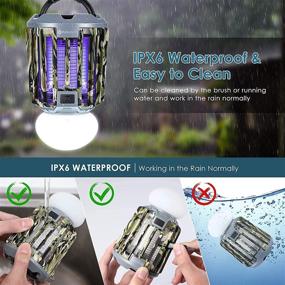 img 1 attached to 🦟 YUNLIGHTS Cordless Bug Zapper Outdoor - Rechargeable & Waterproof - 2-in-1 Portable Fly Zapper Bug Lights Mosquito Killer (Camouflage)