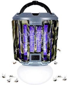 img 4 attached to 🦟 YUNLIGHTS Cordless Bug Zapper Outdoor - Rechargeable & Waterproof - 2-in-1 Portable Fly Zapper Bug Lights Mosquito Killer (Camouflage)