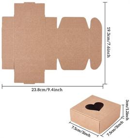 img 2 attached to BENECREAT 3X3X1 2 Cardboard Jewelry Packaging