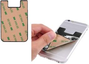 img 1 attached to 📱 Camouflage Cell Phone Card Holder: Stylish Stick-On Wallet for Android and Smartphones