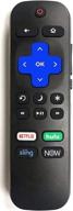 📺 universal remote compatible with all sharp roku tvs lc-40lb601u lc-50lb601u lc-24lb601u lc-43lb601u lc40lb601u lc50lb601u lc24lb601u with netflix, sling, and hulu now shortcuts key logo