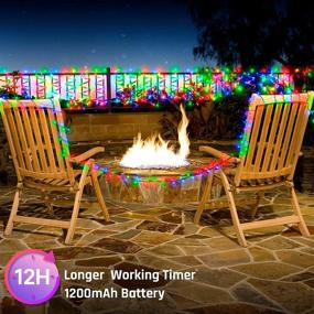 img 2 attached to 🎄 Enhance Your Outdoor Décor: Multicolor Solar Christmas String Lights - 2 Pack 72ft 200 LED 8 Modes, Waterproof Fairy Lights for Garden, Patio, Fence, Holiday, Party, Balcony and Christmas Decorations