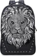 🎒 berchirly lionhead studded backpack with personalization option logo