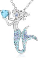 women's teen girls mermaid 🧜 pendant necklace, enchanting mermaid jewelry gift logo