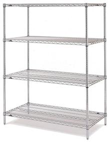 img 2 attached to 🔧 EZ2436NC Chrome Erecta 4-Shelf Shelving Unit