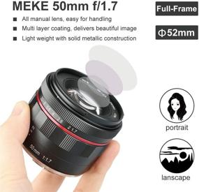 img 2 attached to 📸 Meike 50mm f1.7 Full Frame Large Aperture Manual Focus Lens for Fujifilm X Mount Mirrorless Cameras: X-H1, X-Pro2, X-E3, X-T1, X-T2, X-T3, X-T4, X-T10, X-T20, X-T200, X-A2, X-E2, X-E2s, X-E1, XPro1, X-S10, etc.