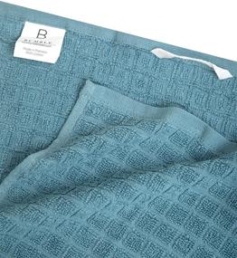 img 1 attached to 🧼 Bumble Premium Aqua Dyed Dobby Kitchen Towels (16”x 28”), Soft & Highly Absorbent with Hanging Loop, Natural Ring Spun Cotton, Large Tea Towels Set, 6 Pack (380 GMS)