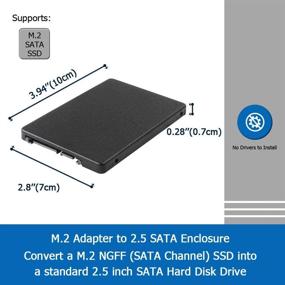 img 1 attached to 🦈 Адаптер GODSHARK M.2 к приводу с интерфейсом 2.5 SATA, конвертер B & M Key SATA для NGFF SSD на основе 2.5-дюймовой карты SATA 3.0 с корпусом 7 мм - поддерживает жесткий диск форм-фактора 2230, 2242, 2260 и 2280.