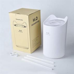 img 1 attached to 🌈 TOBUSA Ultrasonic Cool Mist Humidifier, 5L Diffuser for Baby Bedroom, Home Office - 3 Nozzle, 4 Mist Modes, 7 Color Night Light - Up to 60H Lasting (White)
