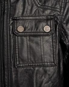 img 3 attached to Stylish Urban Republic Leather Officer Jacket for Boys' Clothing