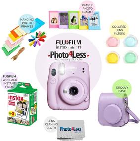 img 2 attached to 📷 Fujifilm Instax Mini 11 Camera Bundle: Lilac Purple + Instax Mini Twin Pack Film + Hanging Frames + Plastic Frames + Case + Close Up Filters - Ultimate All-in-One Package!