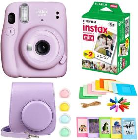img 4 attached to 📷 Fujifilm Instax Mini 11 Camera Bundle: Lilac Purple + Instax Mini Twin Pack Film + Hanging Frames + Plastic Frames + Case + Close Up Filters - Ultimate All-in-One Package!