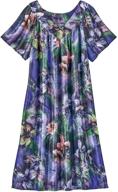 👗 amerimark women's v-neck lounger house dress with pockets - muumuu nightgown logo