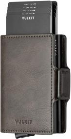 img 4 attached to VULKIT Credit Blocking Leather Automatic Men's Accessories and Wallets, Card Cases & Money Organizers