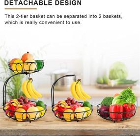 img 3 attached to 🥦 Detachable Vegetable Organizer for Kitchen Countertops